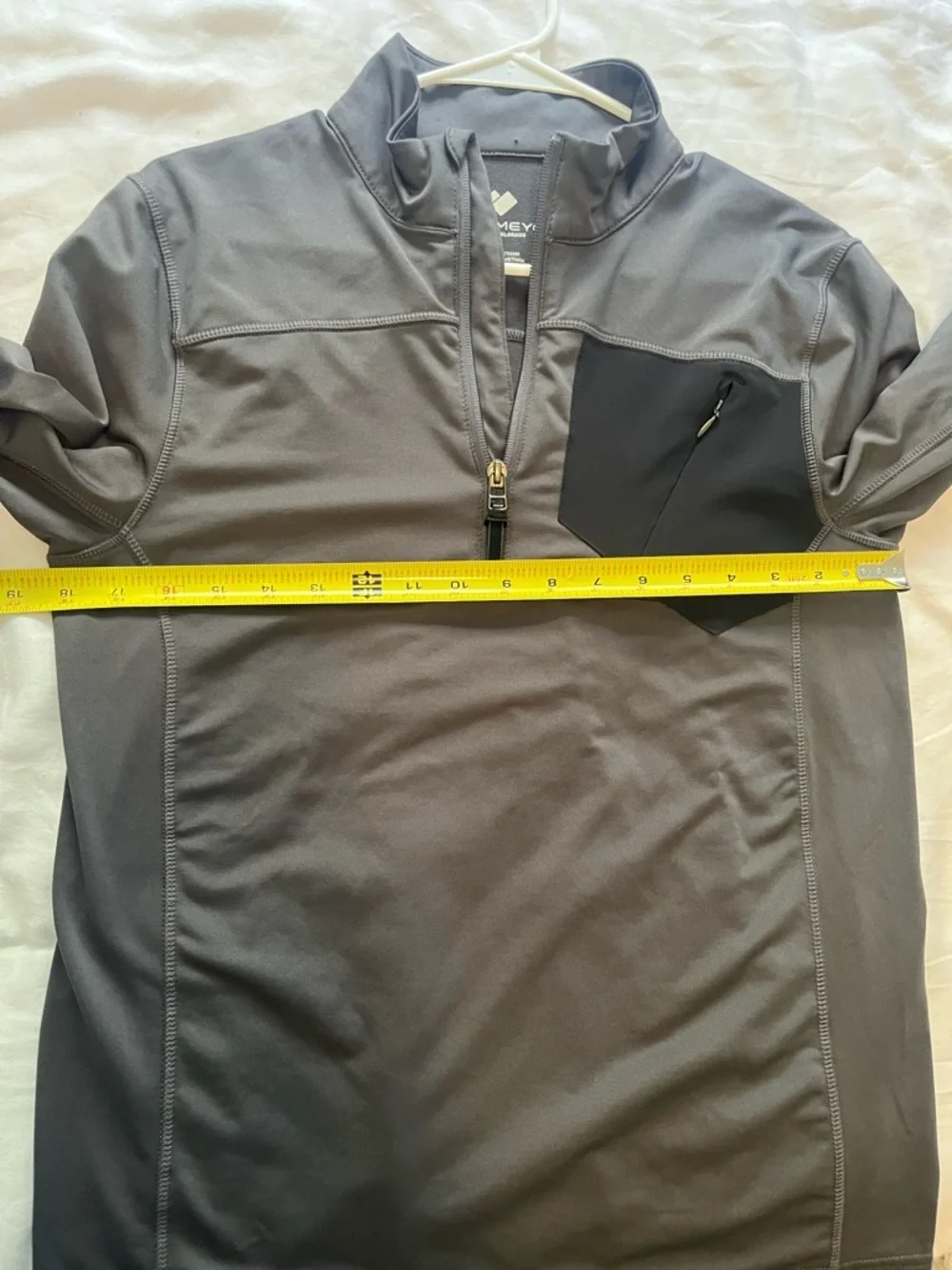 Obermeyer Flex Mens Quarter Zip Gun Powder Gray Technical Base Layer Small